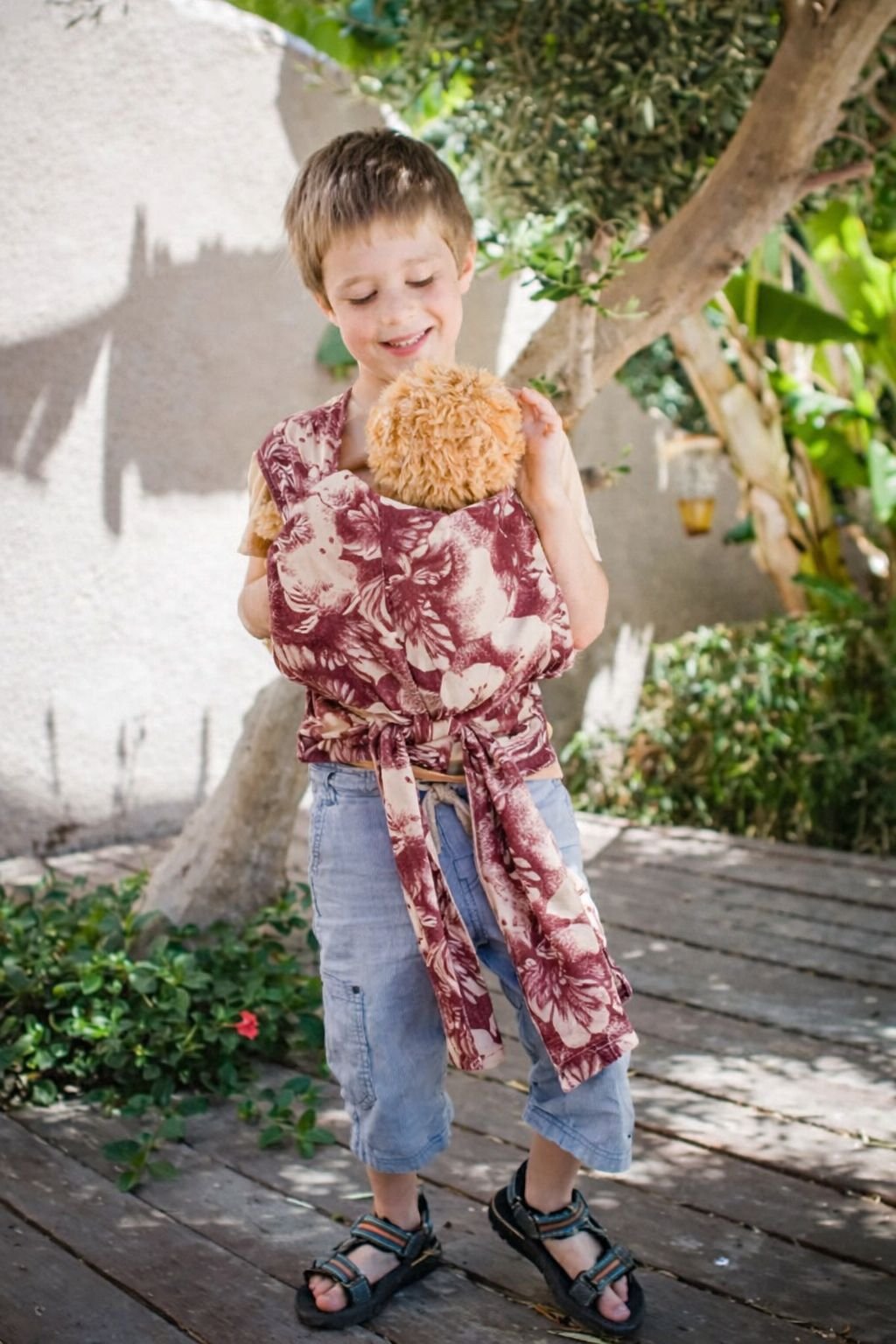 Topa-Top Wrap Conversion Doll Carrier Mei Tai Silk Linen Fabric