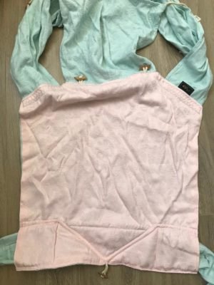 Topa-Top Adjustable Mei Tai (Meh Dai) Viscose - Pink and Turquoise - Second Hand Item