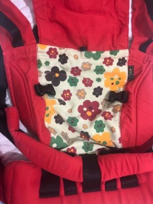 Topa-Top  Baby Top Carrier First Generation With Hooks - Red with Flowers - Second Hand Item