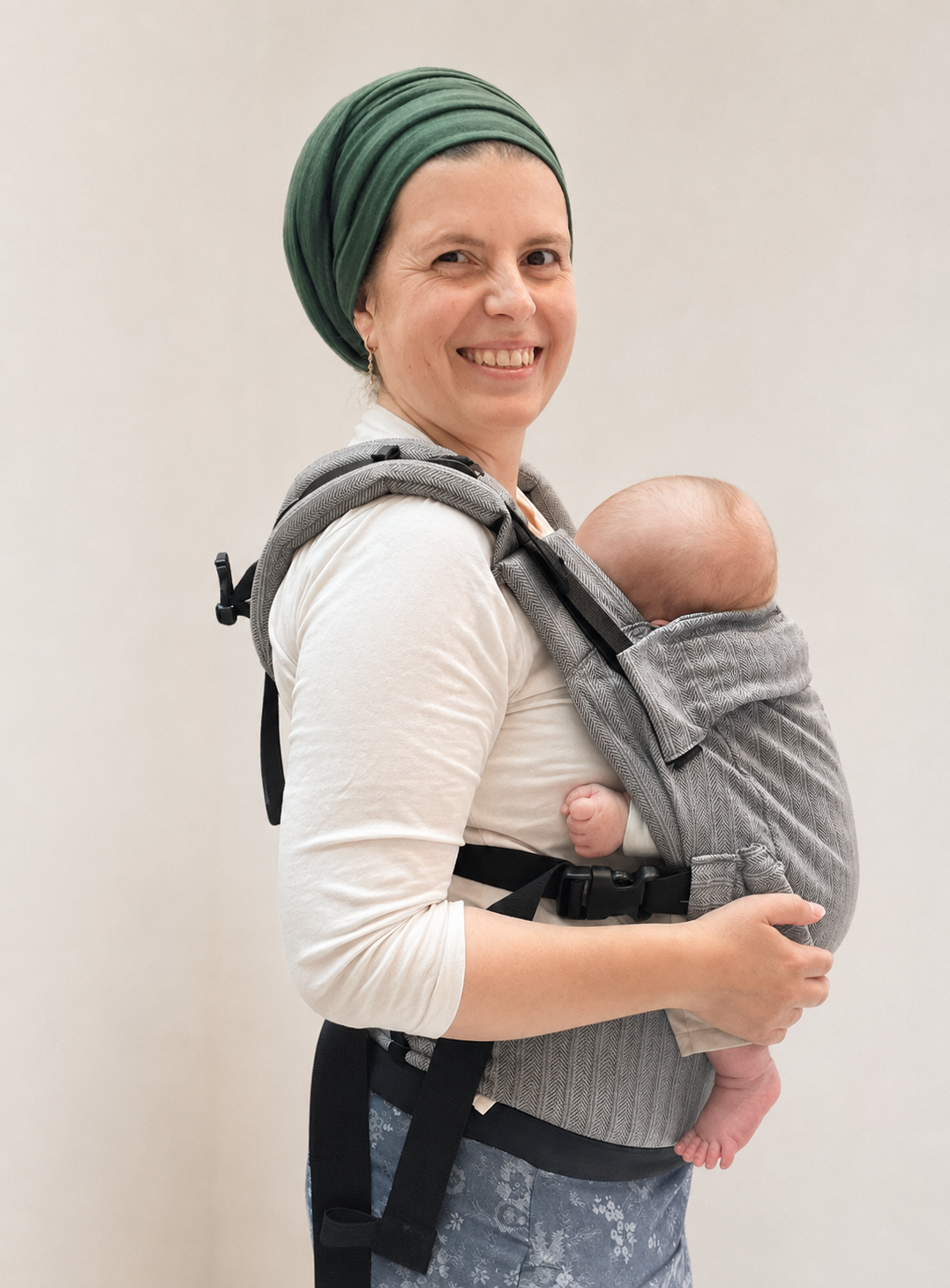 Topa-Top Premium baby carrier - Woven Wrap Grey Strips