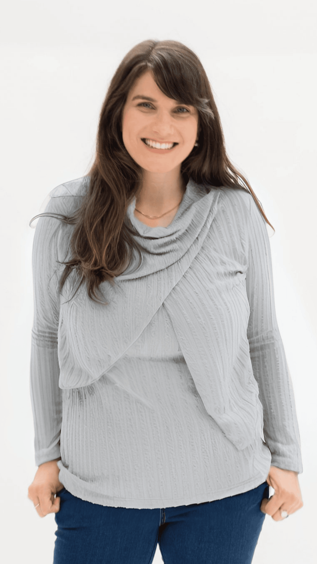 Imahot Knitwear Breastfeeding and Pregnancy Long Sleeve Gilat - gray