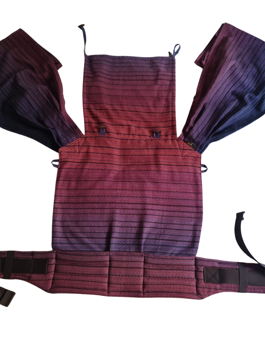 Hybrid Klick Top Tai (Meh Dai) Baby Carrier – Plum Wine Gradient