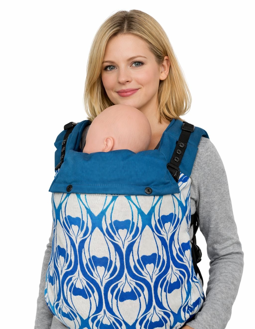 מנשא ילקוט טופה-טופ טודלר טופ-כחול עם עלים