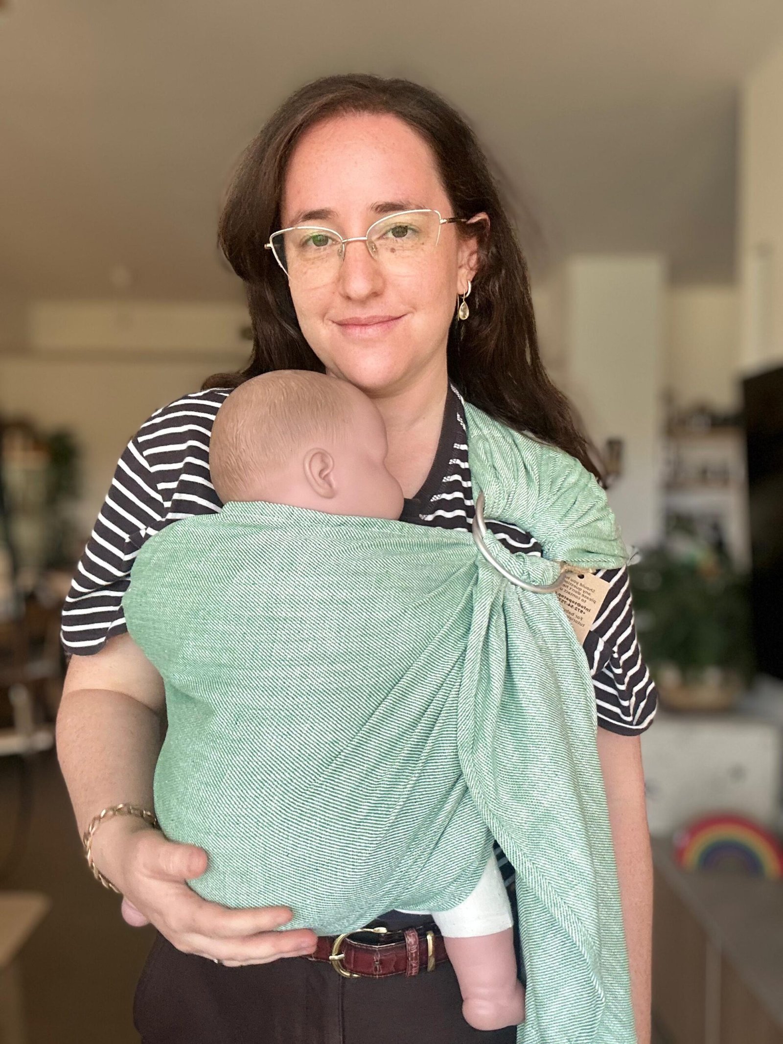 Topa-Top Ring Sling - Green - Cotton  Linen