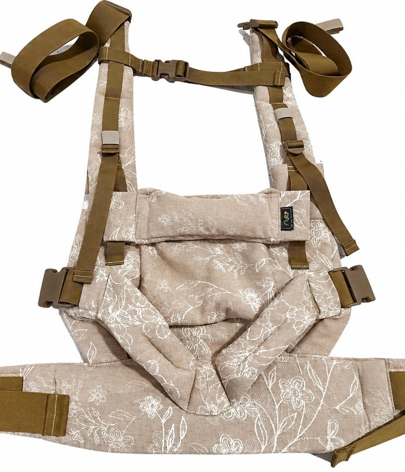 Alternative view of Topa-Top Premium baby carrier - Woven Wrap Brown Wildflowers