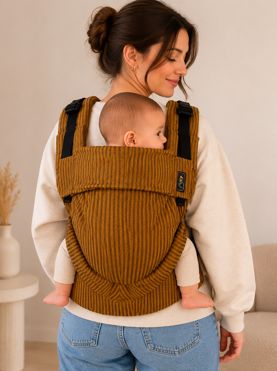 Topa-Top Premium baby carrier - Woven Wrap Orange Strips