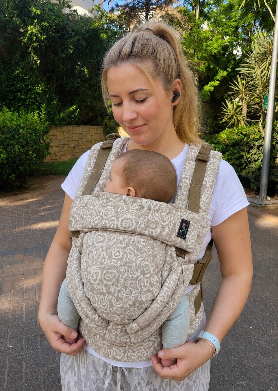 Topa-Top Premium baby carrier - Woven Wrap Brown River Stones
