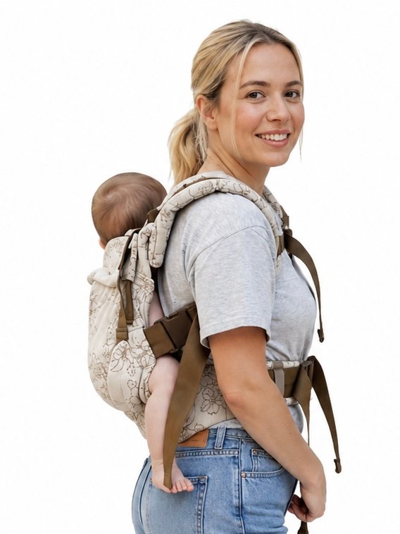 Alternative view of Topa-Top Premium baby carrier - Woven Wrap White Flowers