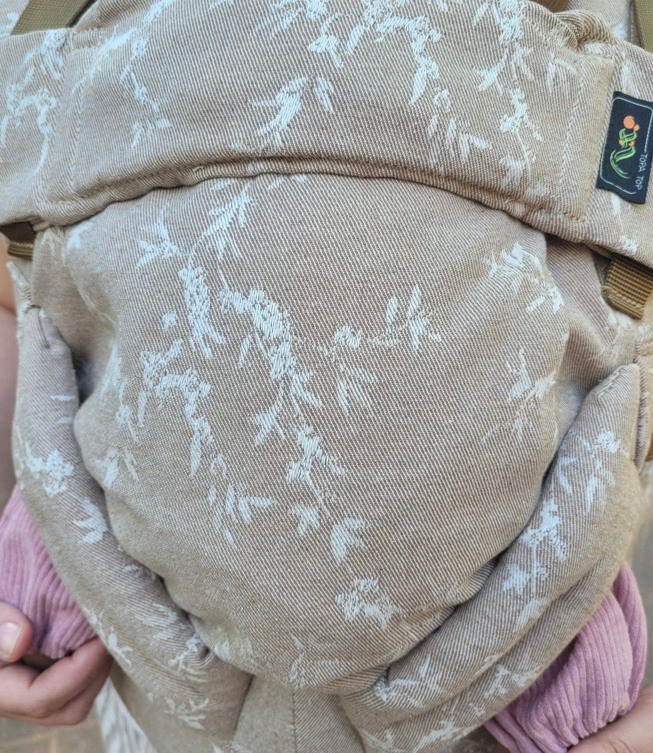 Topa-Top Premium baby carrier - Woven Wrap Brown Snowdrop - Image 3