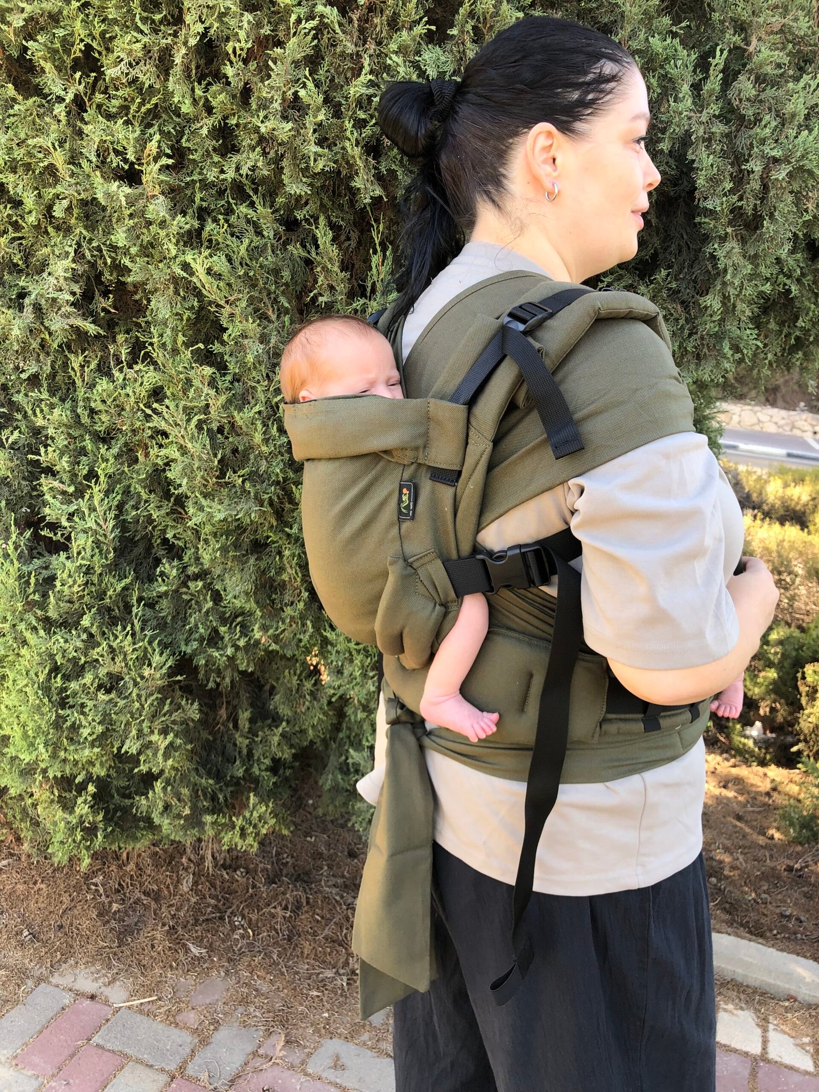 Topa-Top Premium baby carrier - Woven Wrap Olive Green