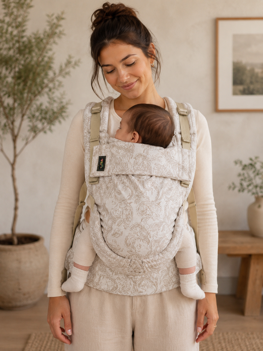 Topa-Top Premium baby carrier - Woven Wrap Botanic Paisley