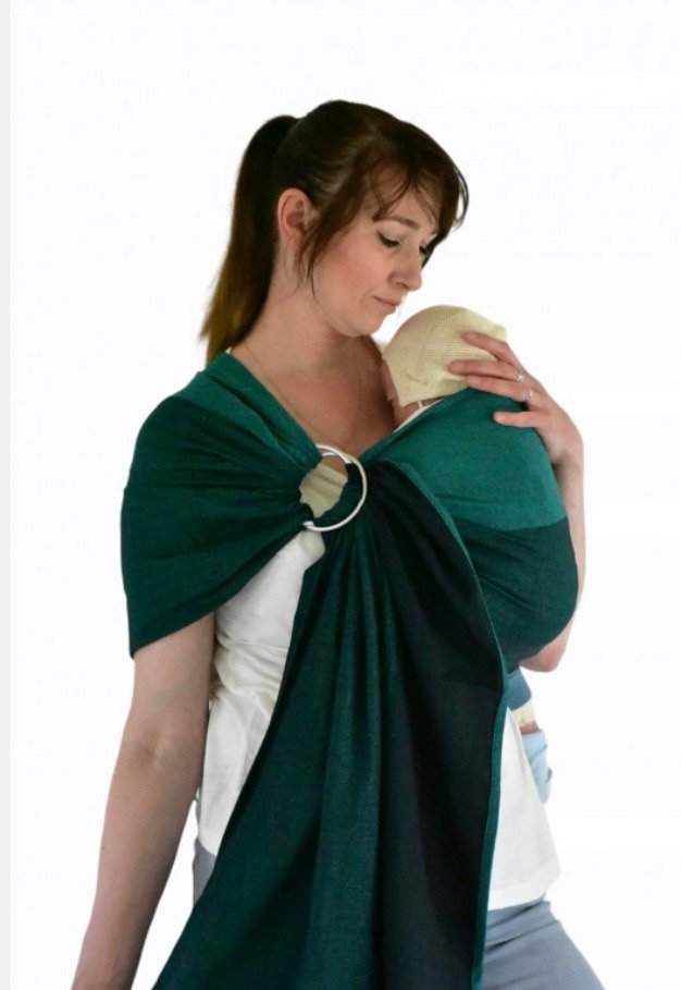 Слинг Шарф Яро Newborn Зелено Черный