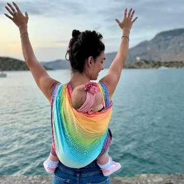מנשא בד ארוך ארוג גירסול Rainbow Dreamer – תמונה 7