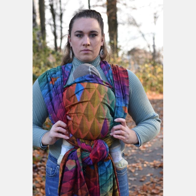 Yaro woven ring sling | Yaro woven wrap | baby sling from birh | Toddler supportive baby carrier | Back support