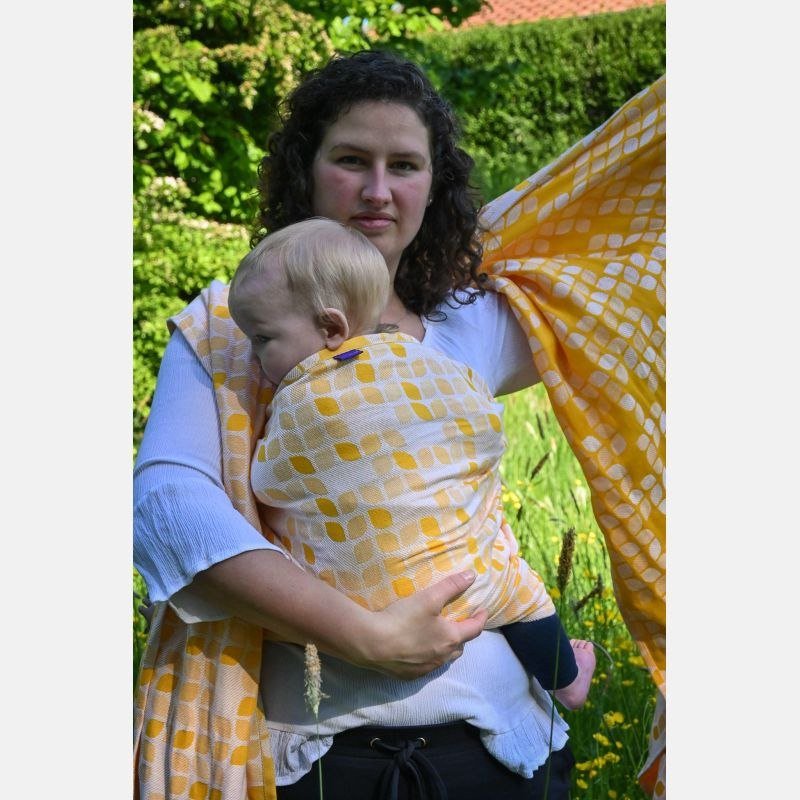 Alternative view of Ring Sling Yaro Petals Duo Yellow White Seacell